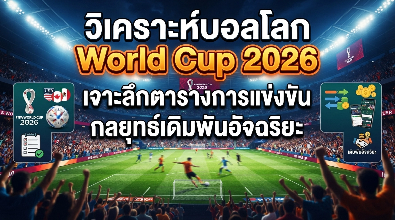 วิเคราะห์บอลโลก World Cup 2026 เจาะลึกตารางการแข่งขันและกลยุทธ์เดิมพันอัจฉริยะ