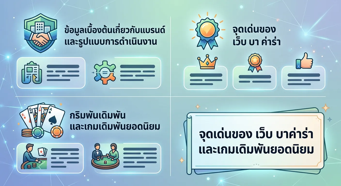 จุดเด่นของ เว็บ บา ค่า ร่า และเกมเดิมพันยอดนิยม